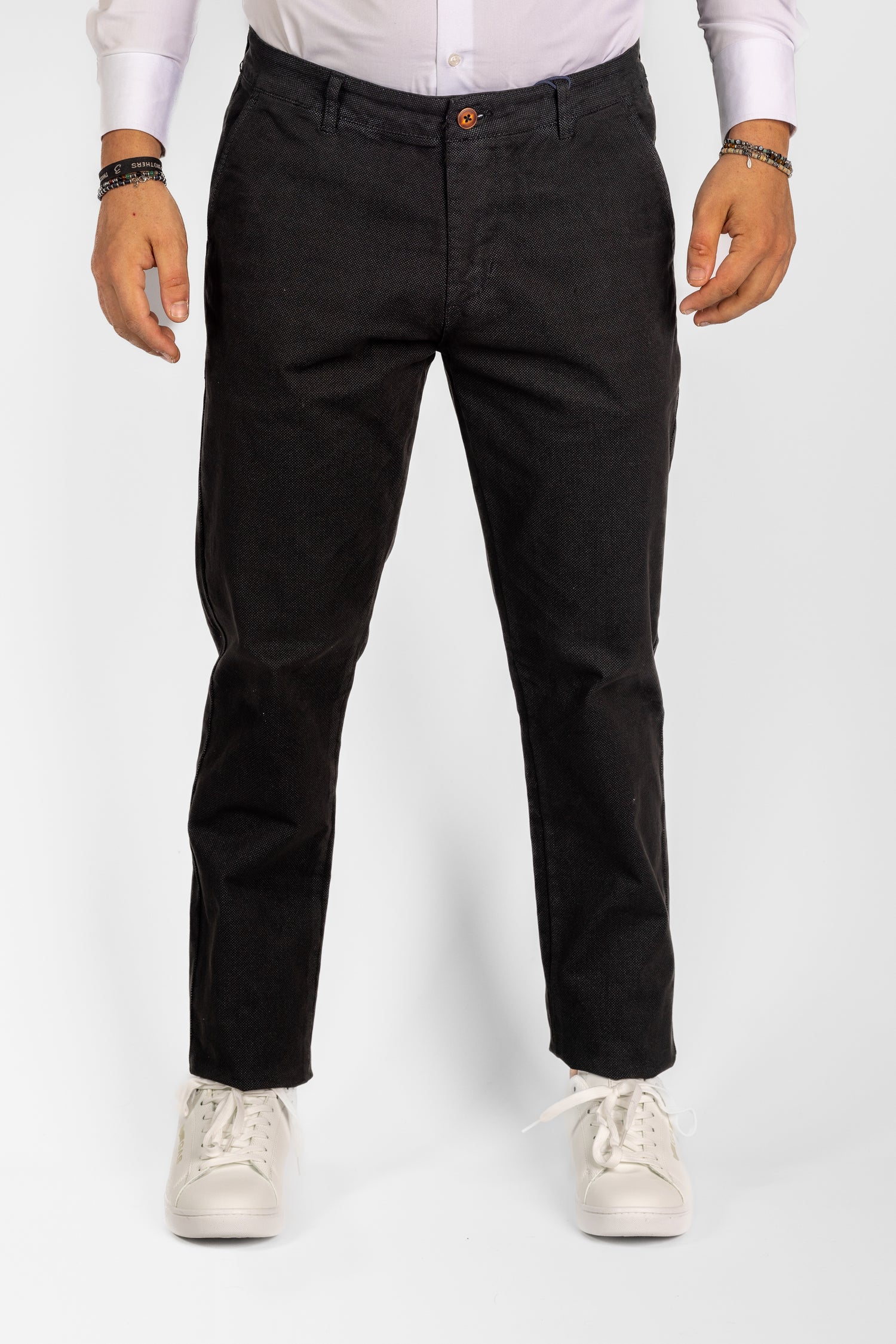 Pantalon Semi Slim 2 Micro Motifs à 40€ | 3301 Noir