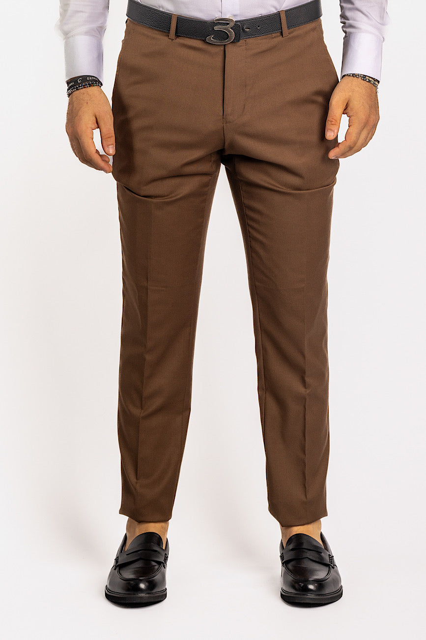 Basic Two Button Suit | Tobacco