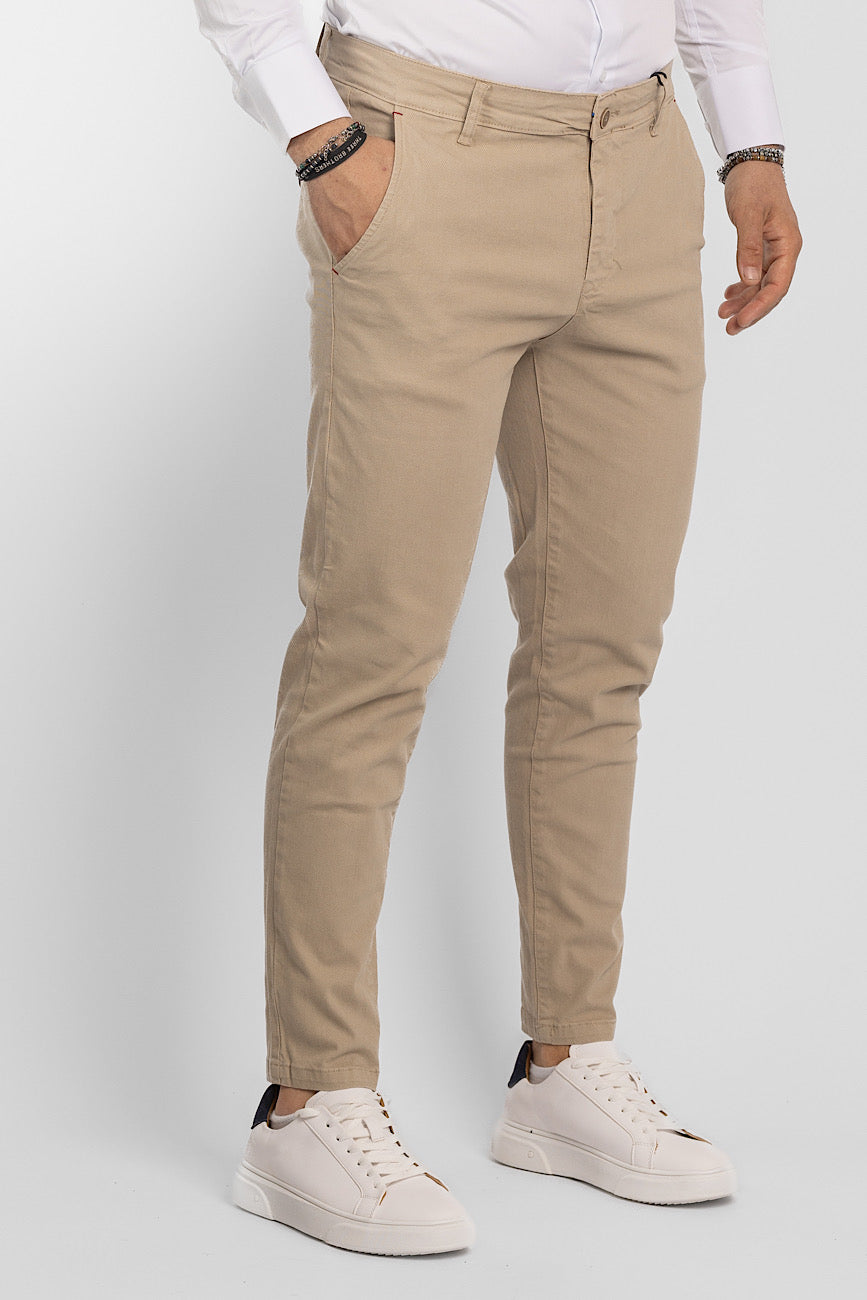 Pantalone Capri Spigato 2 per €40 | Beige