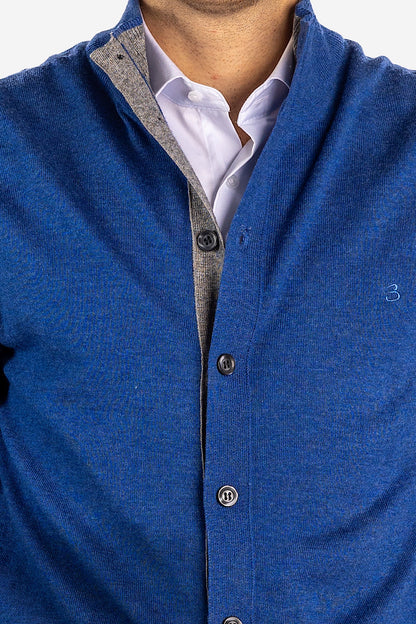 Cardigan boutonné | Pull en laine mélangée <tc>"20€ de réduction au deuxième"</tc> | Bleu clair 03