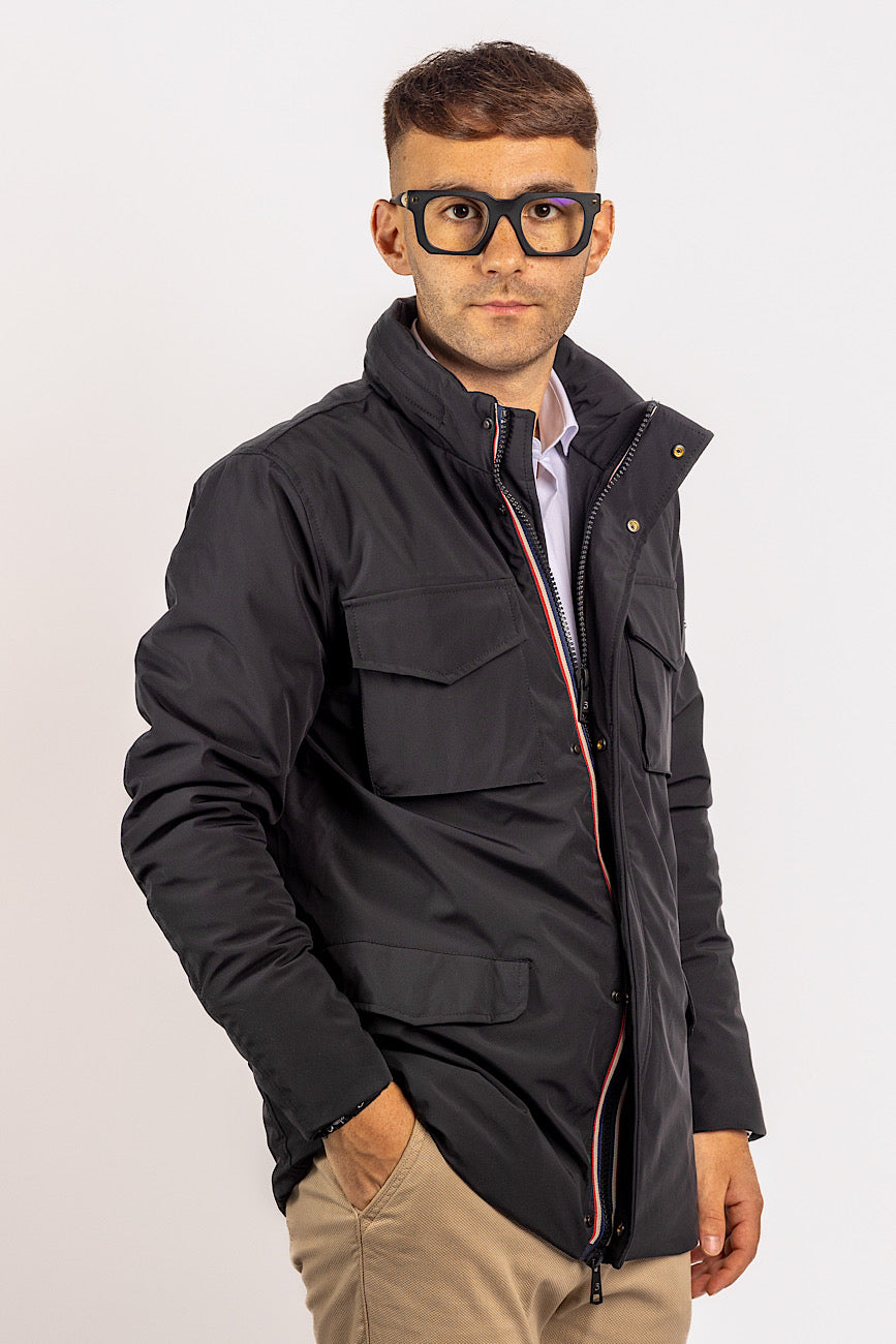 Field Jacket Idrorepellente | Nero