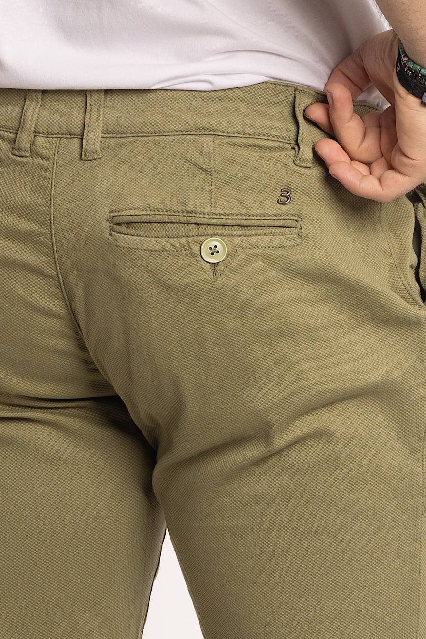 Pantalón capri piqué | Verde 4