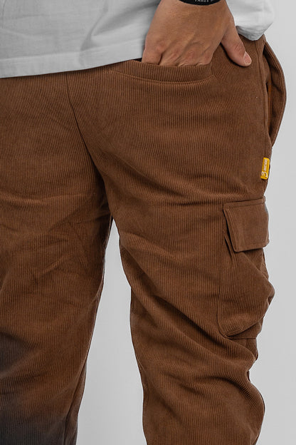 Pantalone di Tuta Velluto Modello Cargo | Biscotto