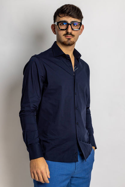 Slim No Iron Shirt | Blue