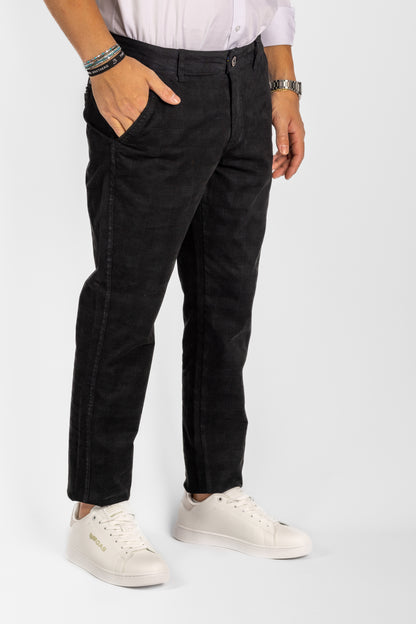 Pantalone a Quadri Slim 2 per €40 | Nero