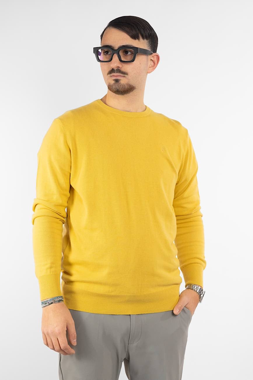 100% Cotton Crewneck Sweater | 2 for €40 | Yellow 34