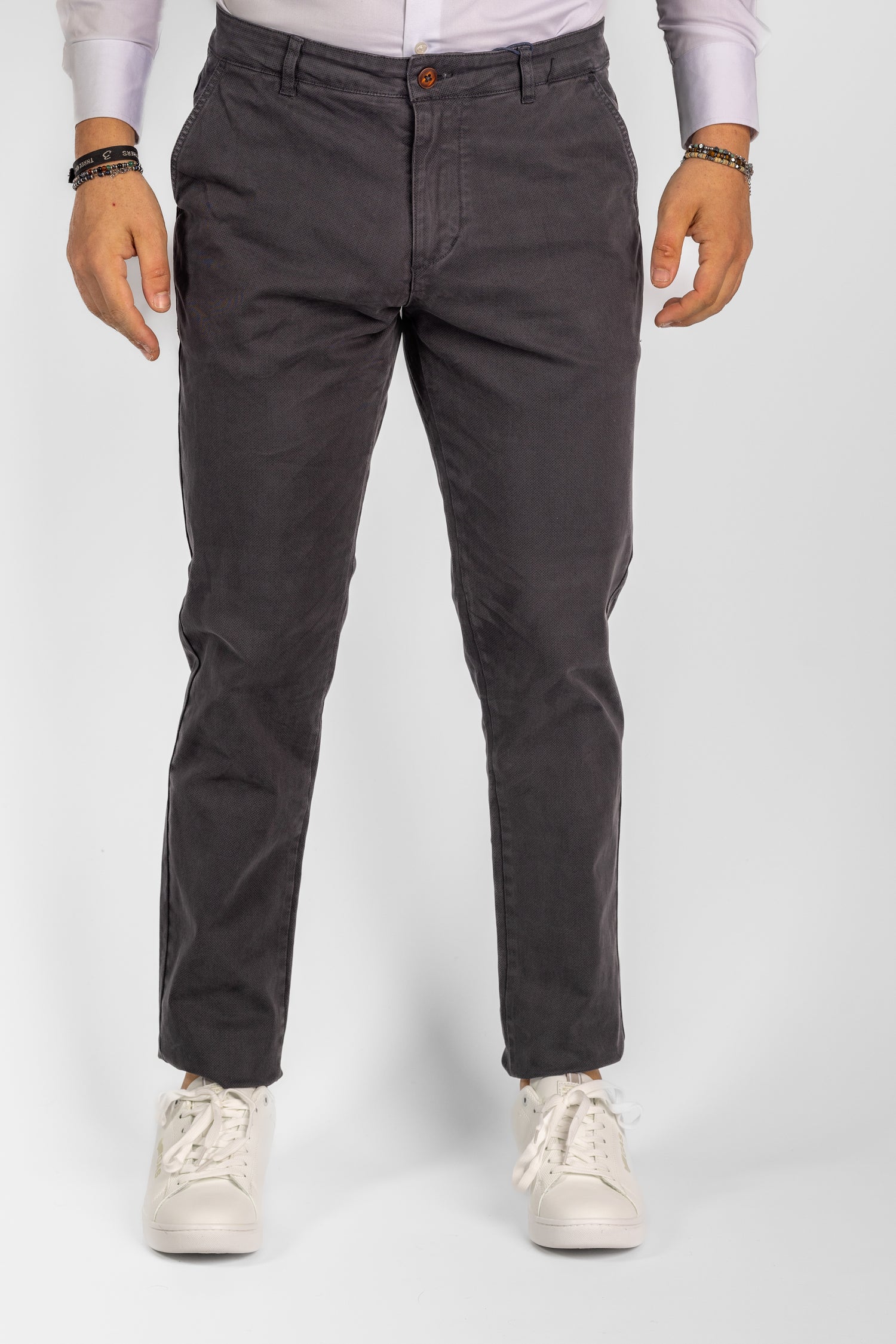 Pantalon Semi Slim 2 Micro Motifs à 40€ | 3301 Gris Foncé