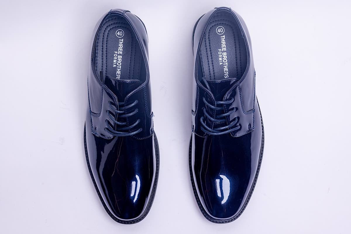 Derby Shiny Dress Shoe | Blue