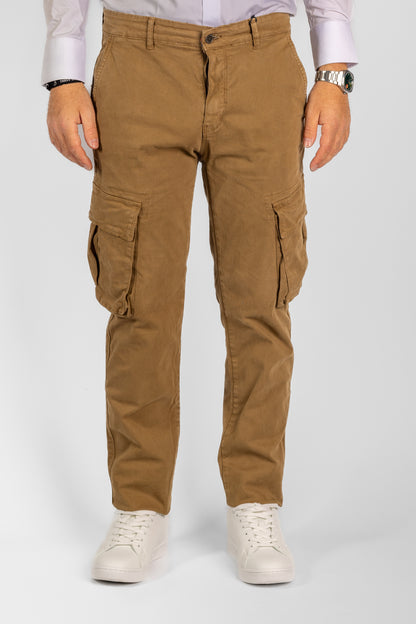 Pantalone Cargo Semi Slim | 2 per €40 | Tabacco