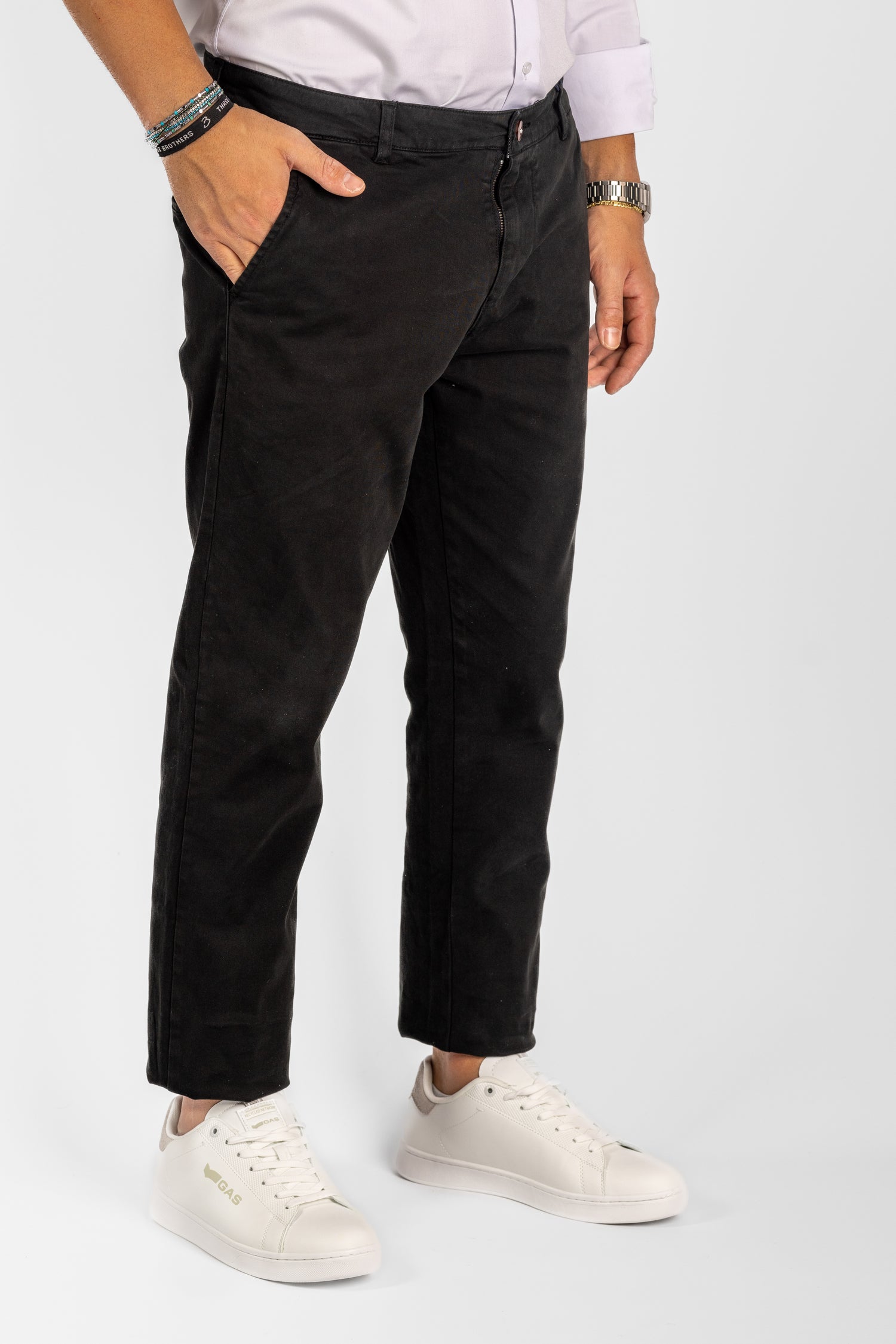 Pantalone Basic Semi Slim 2 per €40 | 3302 Nero