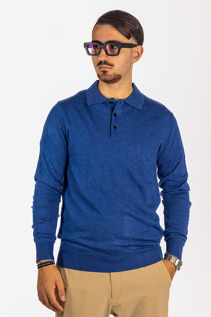 Polo Pullover Misto Lana 2 per €40 | Azzurro 03