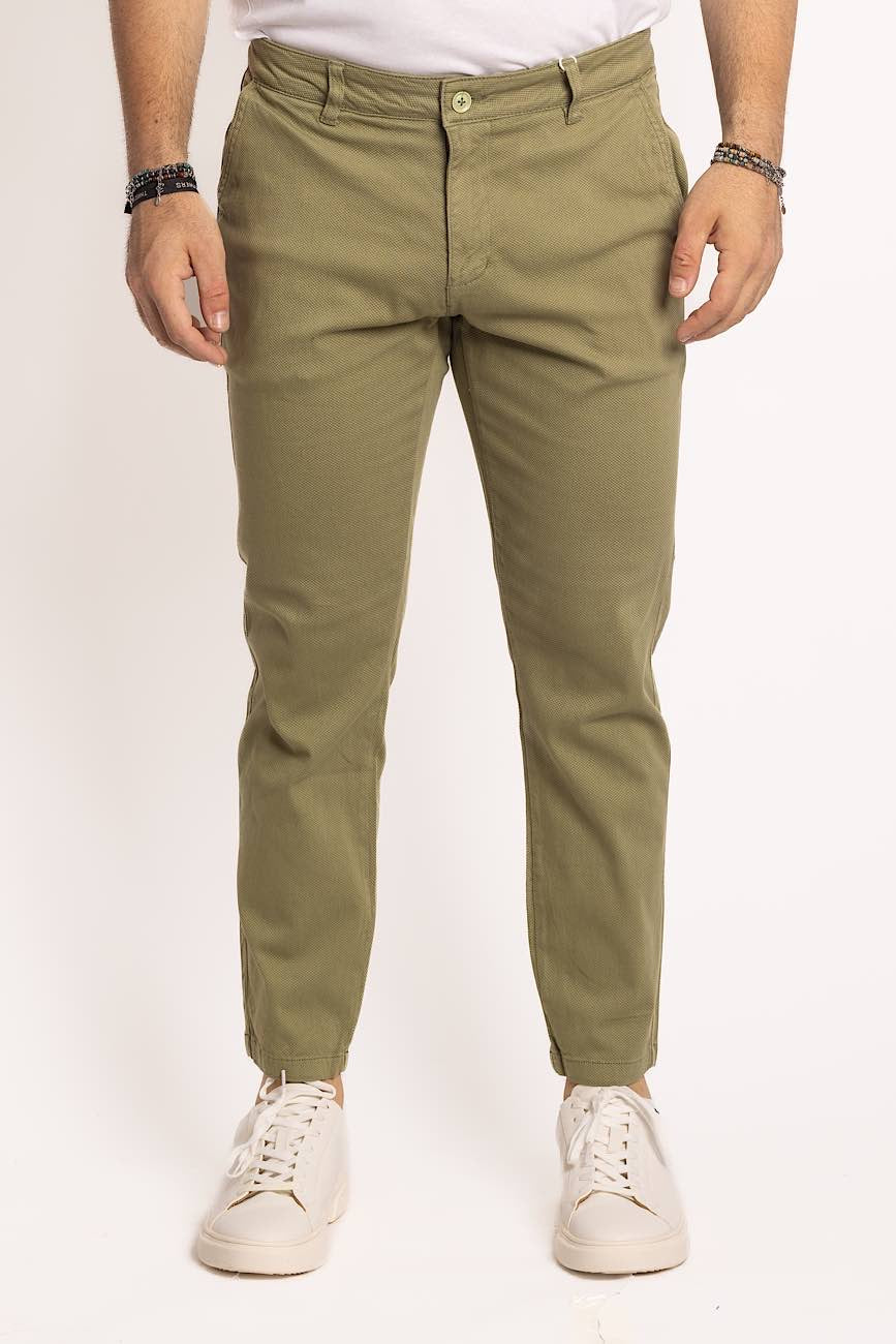 Pantalón capri piqué | Verde 4