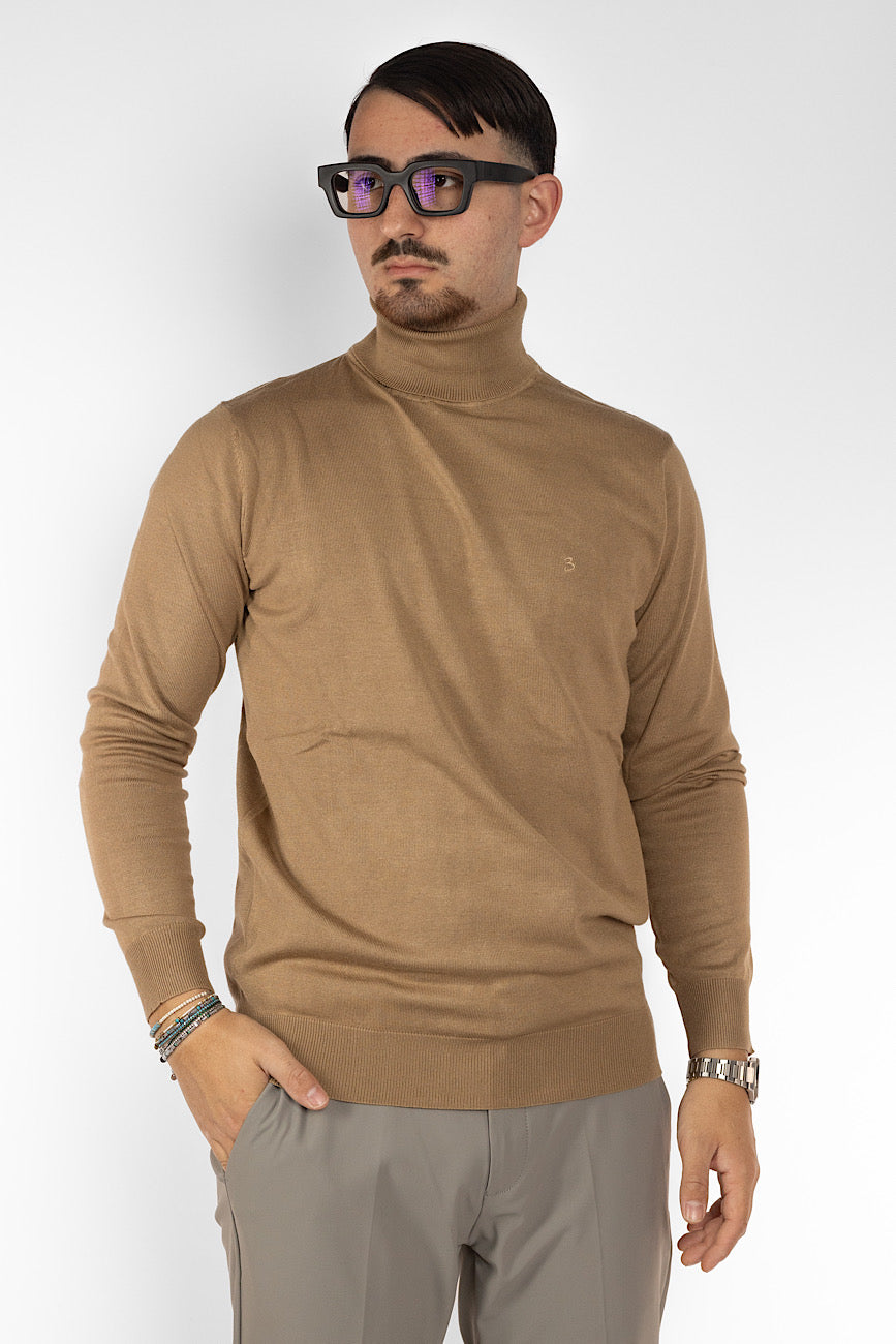 Hochgeschlossener Pullover | 2 + 1 Gratis | Beige