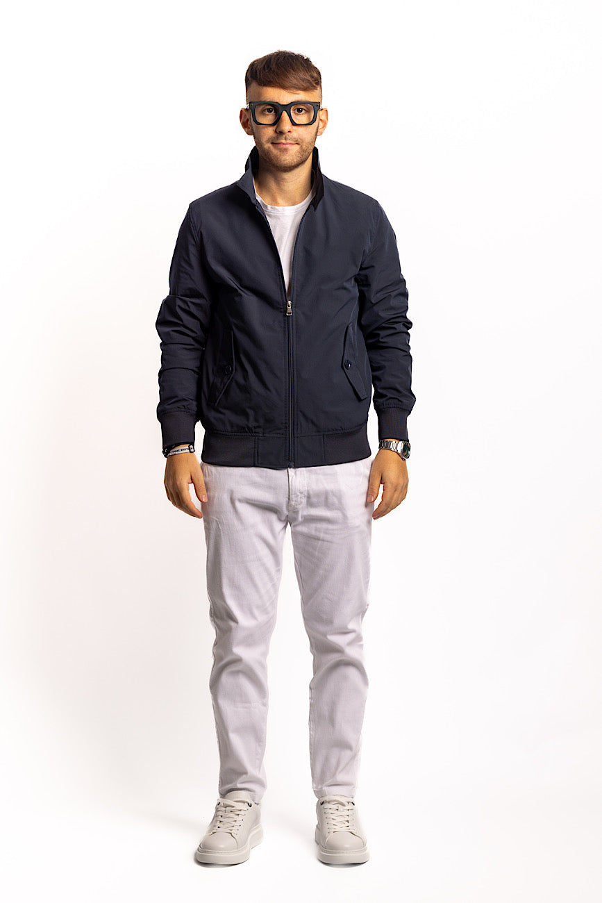 Barracuda Bomber in Unlined Technical Fabric | Blue