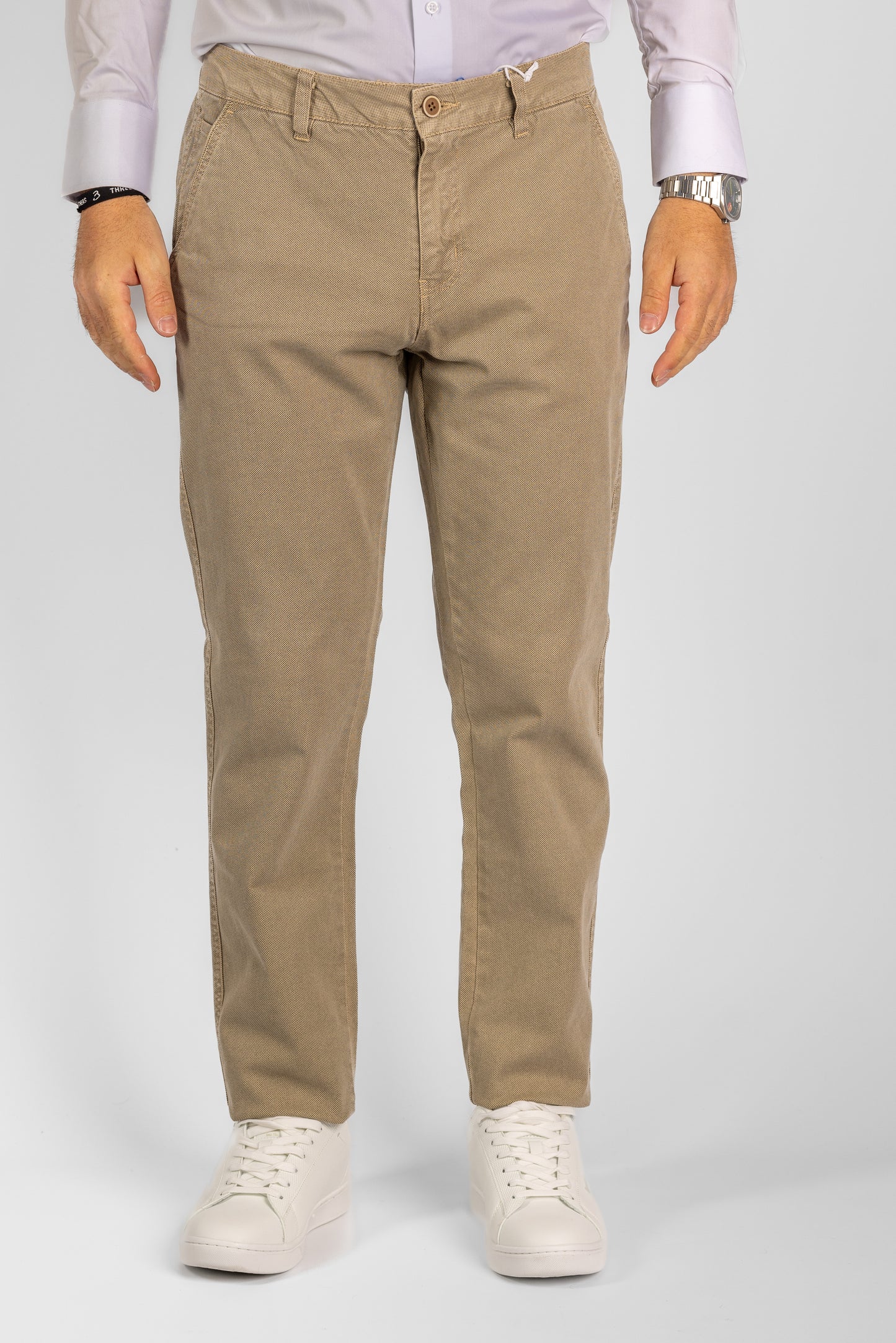 Regular Soft Leg Patterned Trousers <tc>"€20 discount on the second"</tc> | BR003 Beige