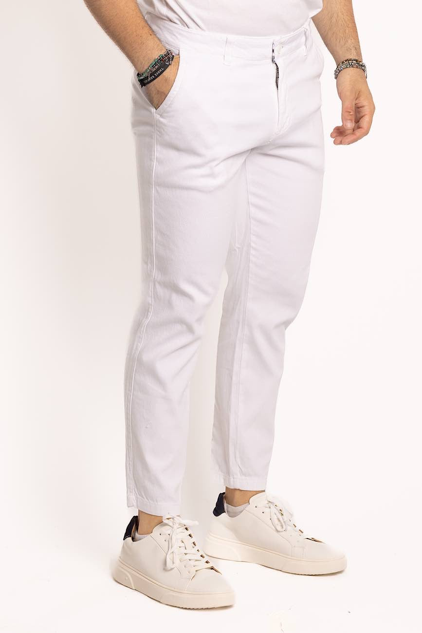 Pantalón capri piqué | blanco 3