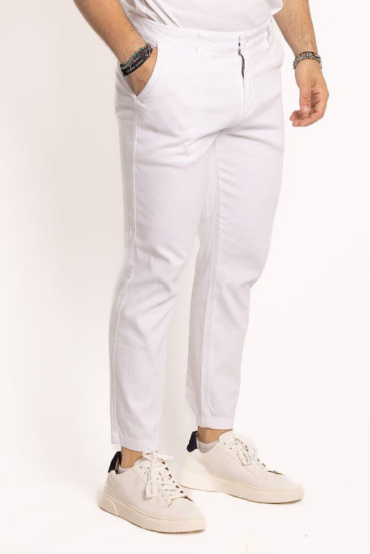 Pantalon Capri Piquet | Blanc 3