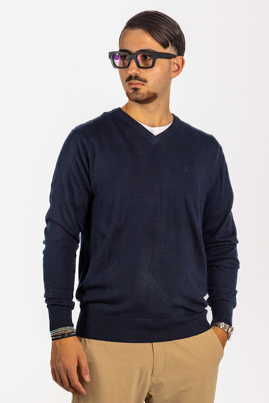 Wool Blend V-Neck Sweater 2 for €40 | Blue 20