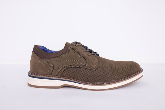 Chaussure Derby en daim | Brun