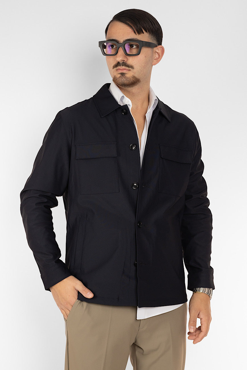 Active Overshirt Unlined Jacket | Blue