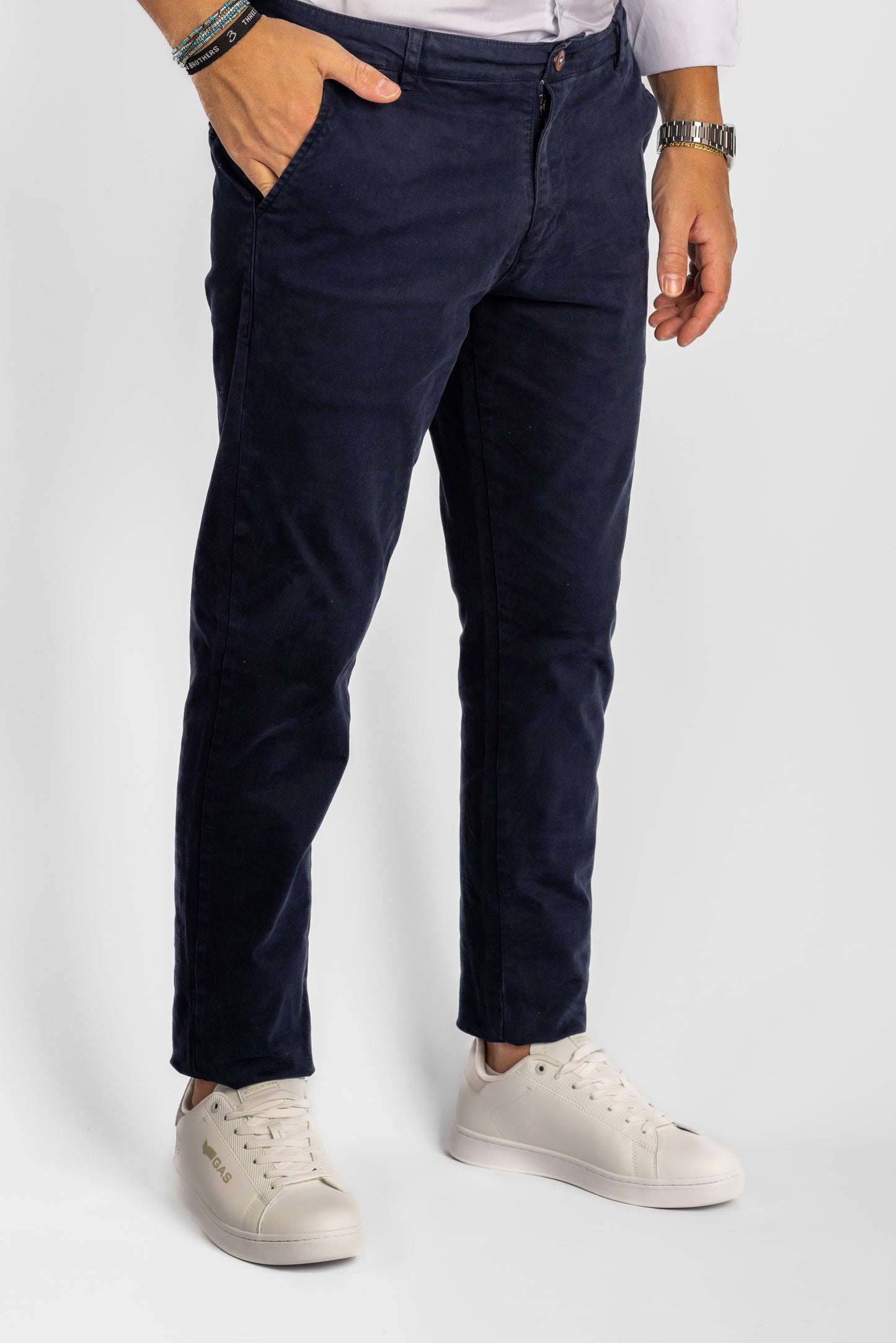 Basic Semi Slim Trousers <tc>"€20 discount on the second"</tc> | 3302 Blue