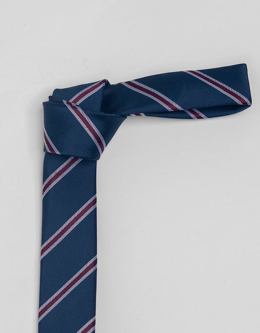 Blue Bow Tie | White-Red lines