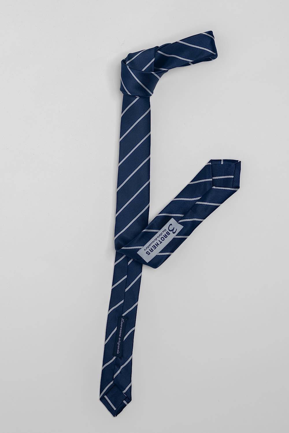 Blue Bow Tie | Silver lines