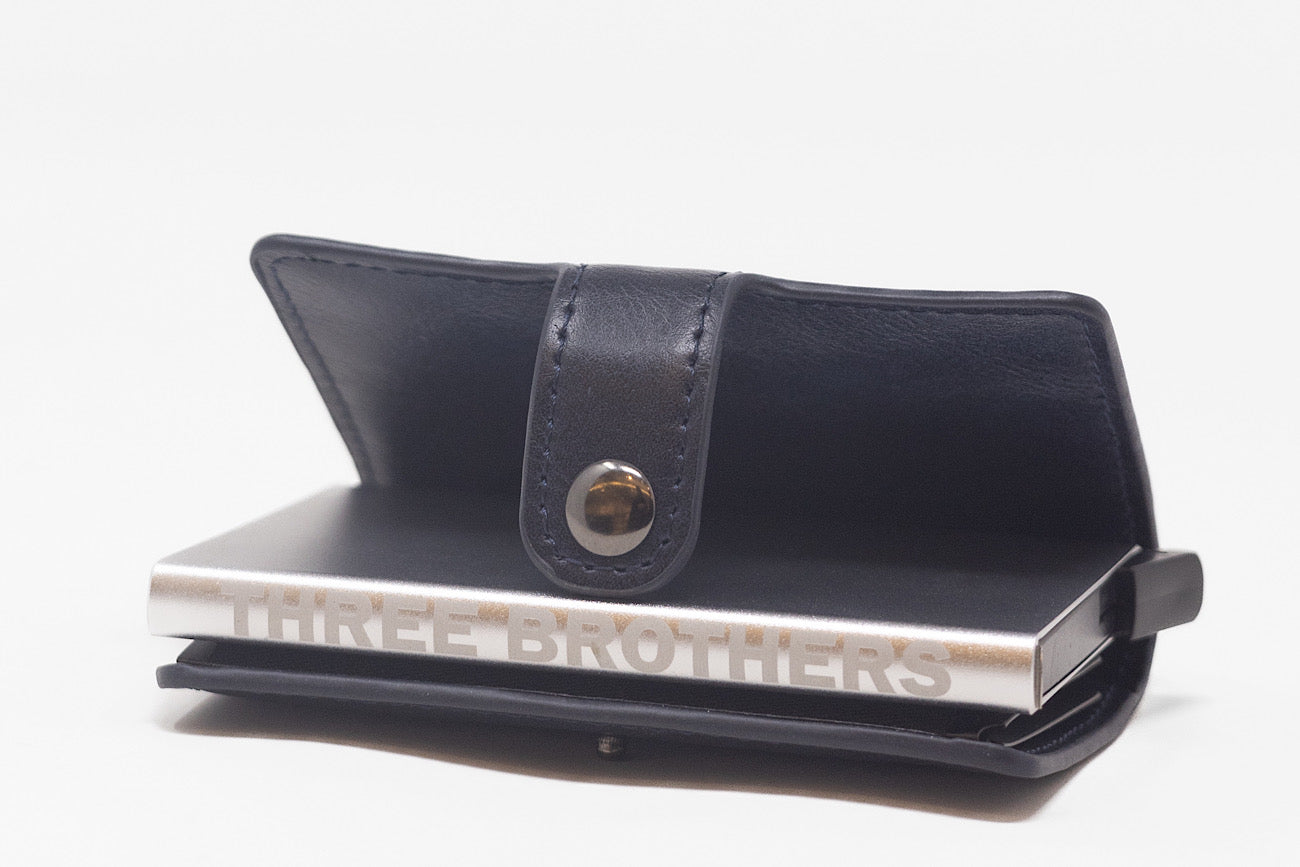 Card Holder With Closure | Blue