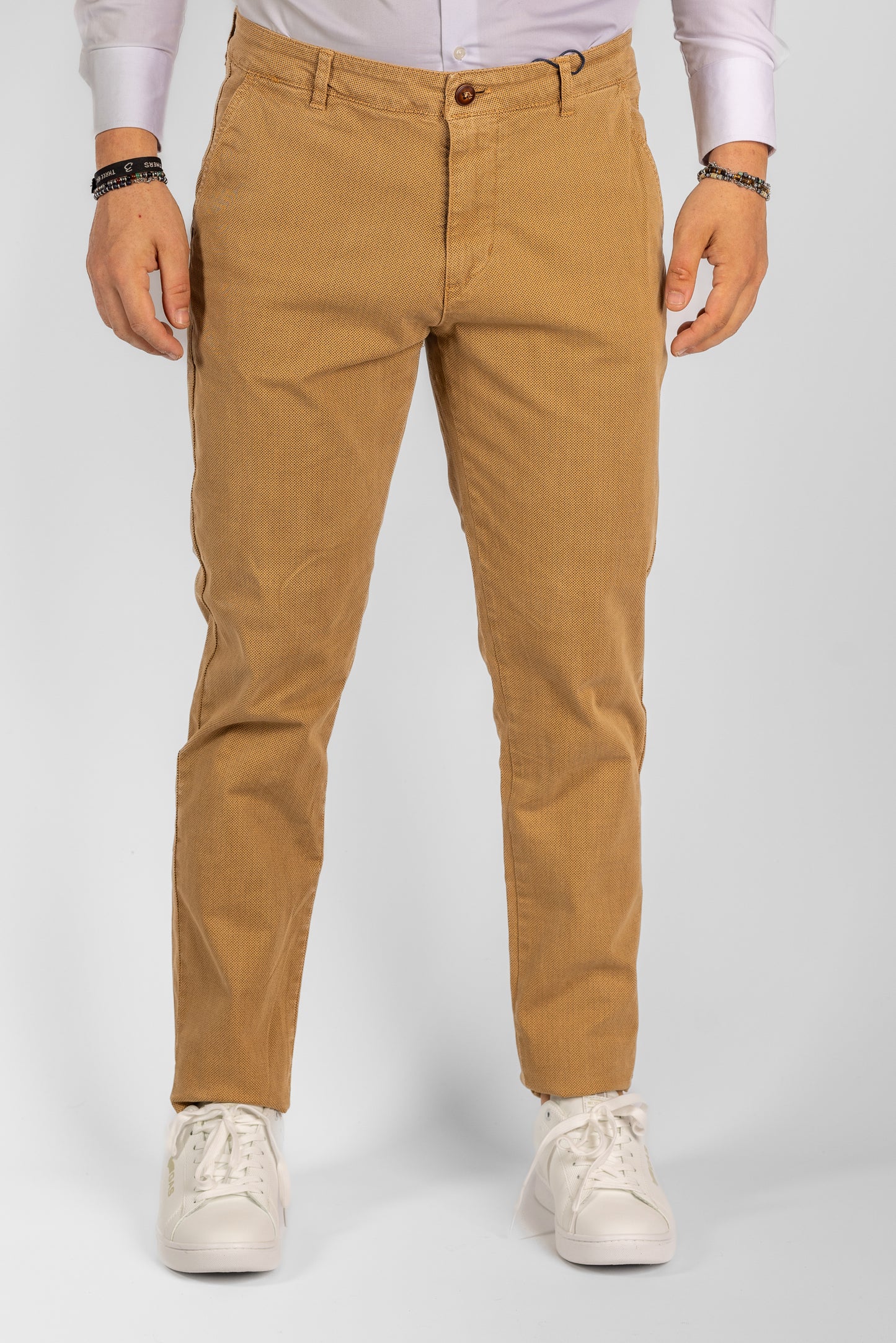 Pantalone Micro Fantasia Semi Slim 2 per €40 | 3301 Beige