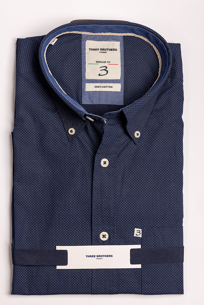 Poua Celesti Shirt on Blue Regular Fit