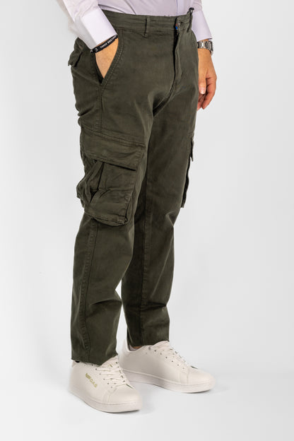 Semi Slim Cargo Pants | <tc>"€20 discount on the second"</tc> | Green