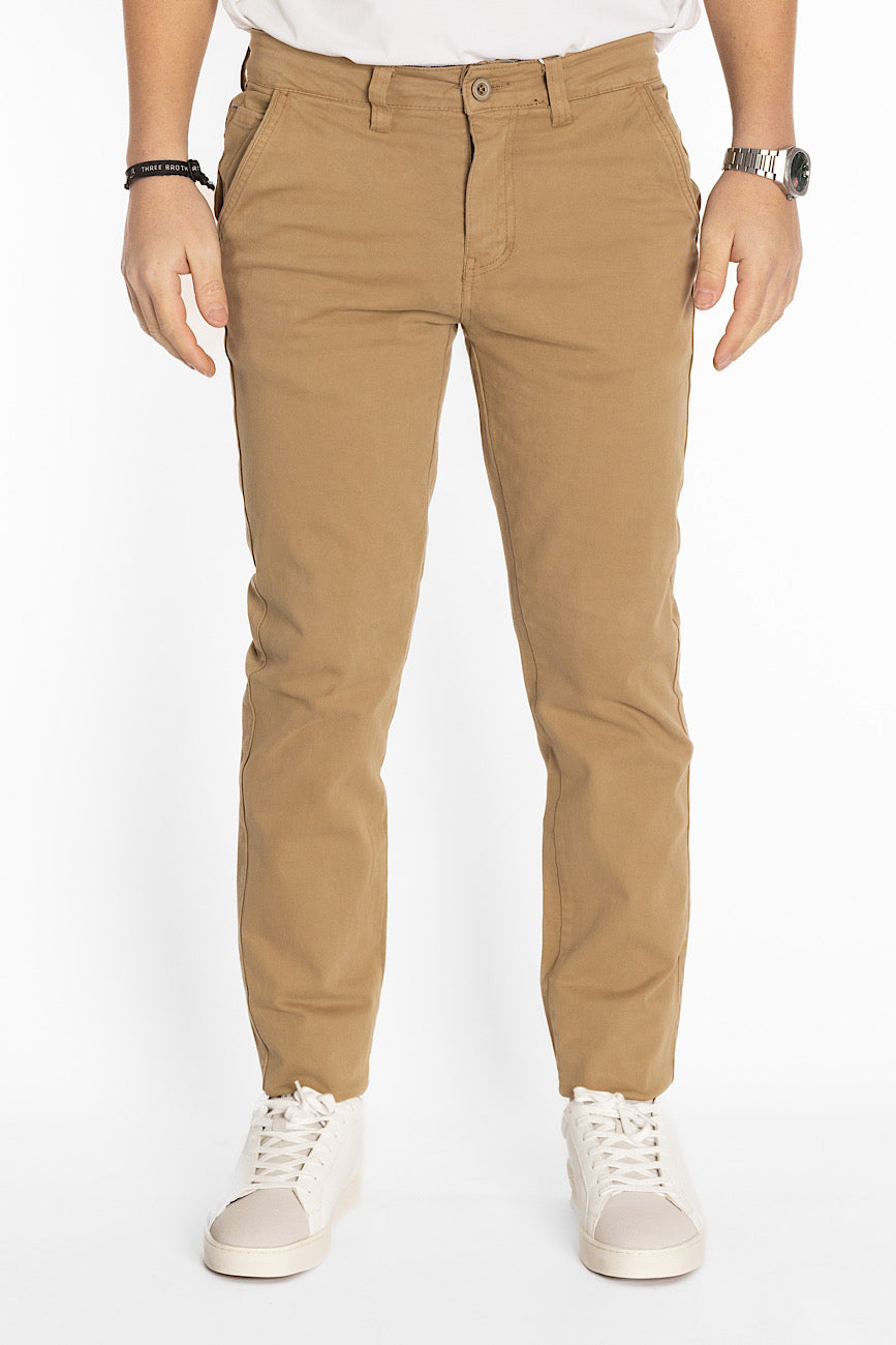 Pantalone Basic Semi Slim 007 | 2 per €40 | Tortora