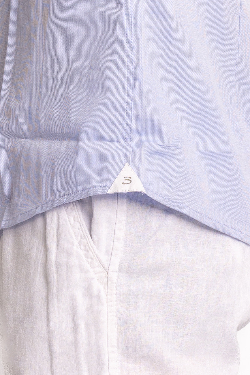 100% Cotton Shirt Semi Slim | Light blue