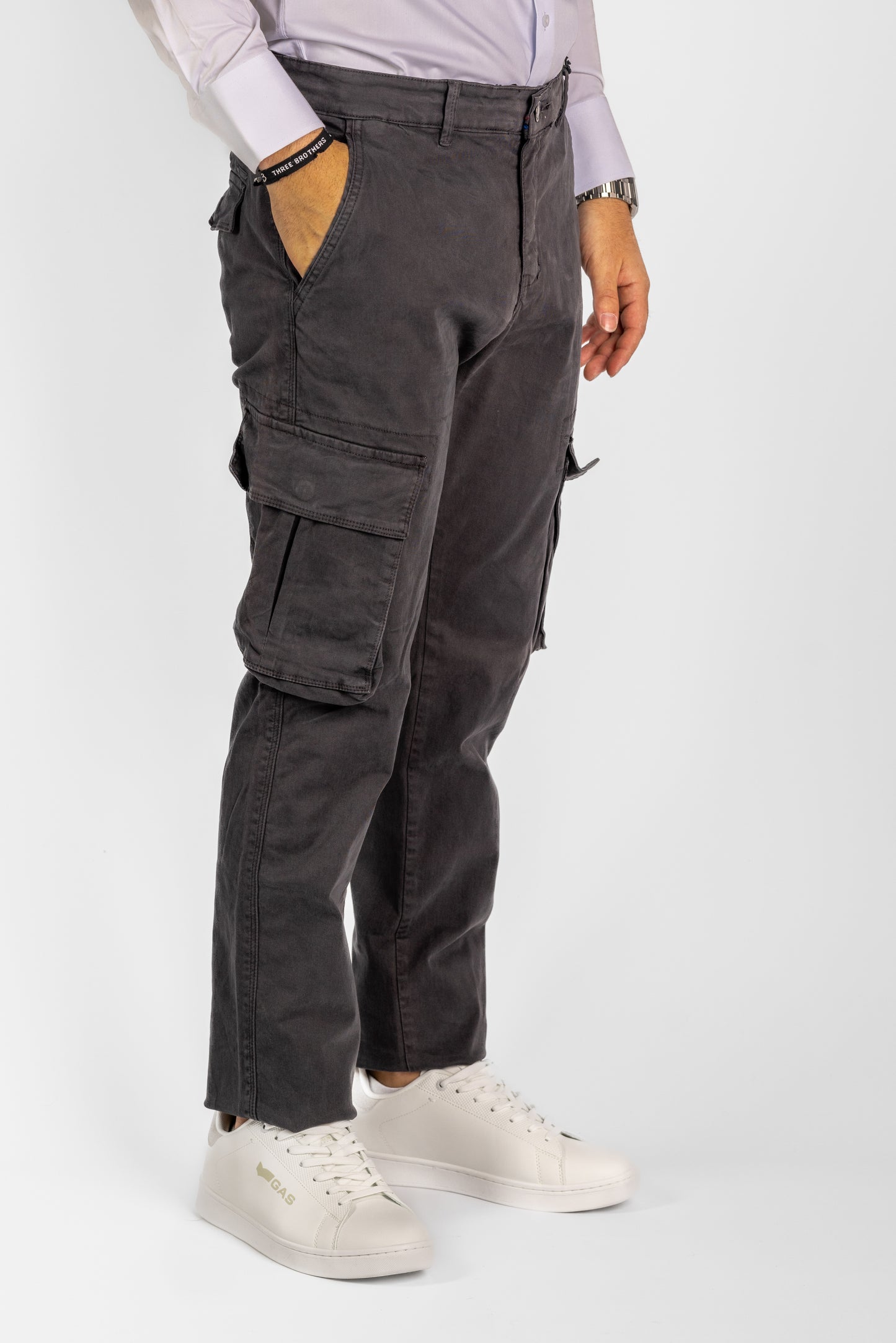 Semi Slim Cargo Pants | <tc>"€20 discount on the second"</tc> | Grey