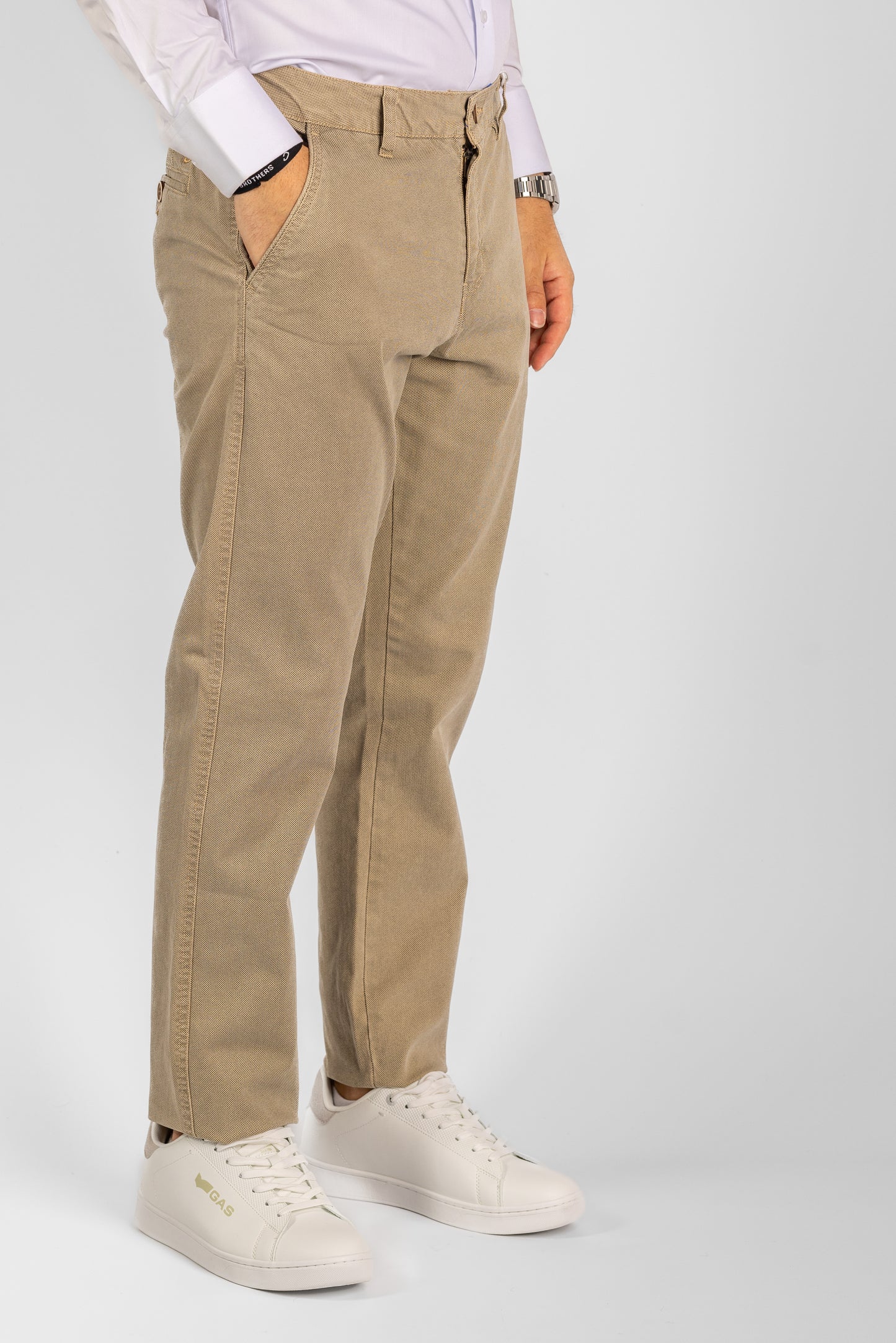 Regular Soft Leg Patterned Trousers <tc>"€20 discount on the second"</tc> | BR003 Beige