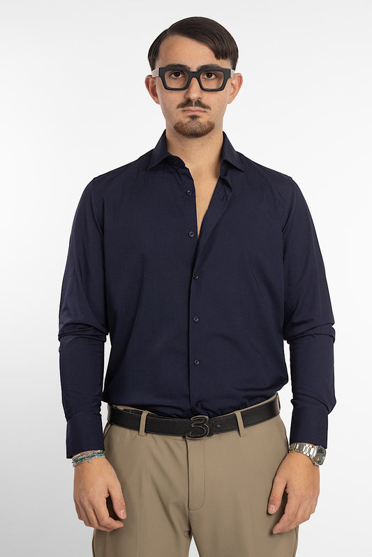 Chemise slim sans repassage | Bleu