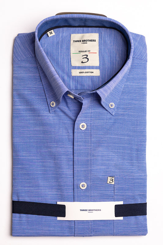 Chemise coupe classique bleu clair mélangé