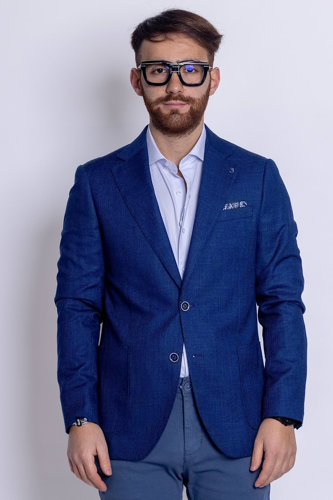 Basic Unlined Fabric Jacket | Parliament Blue