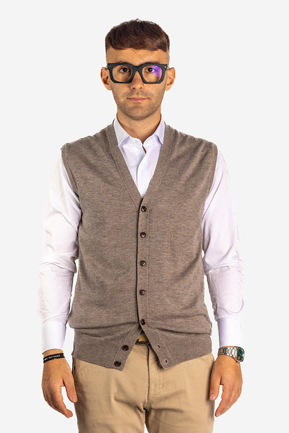 Cardigan Vest Button Up | Wool Blend Pullover<tc>"€20 discount on the second"</tc> | Dove 33