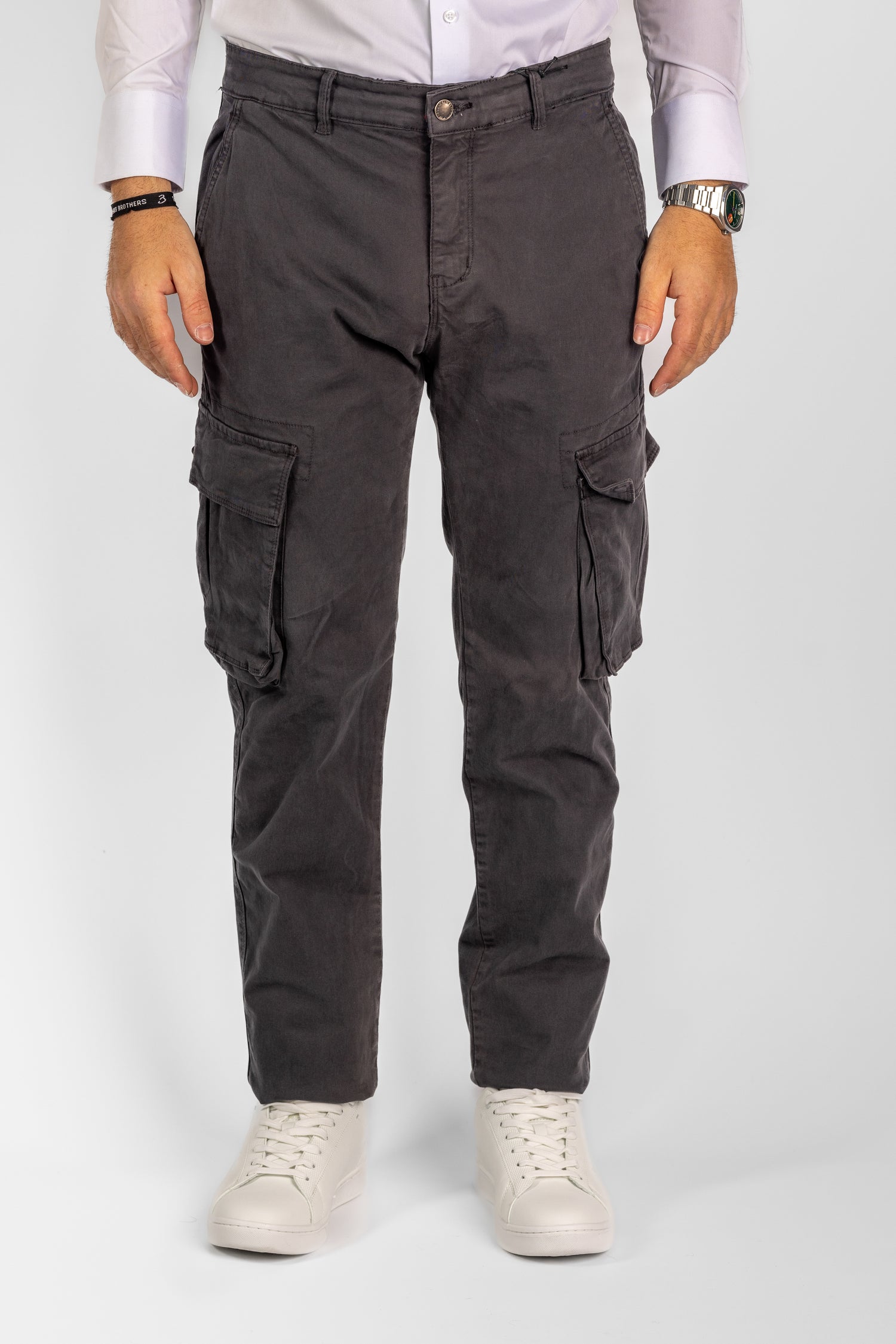 Semi Slim Cargo Pants | 2 for €40 | Grey