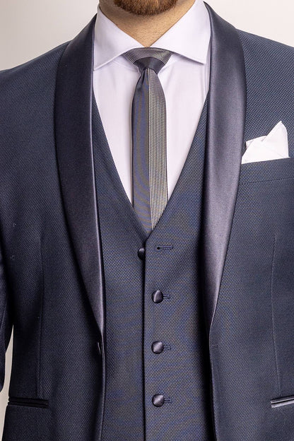 Tuxedo Model Suit With Vest | Dark Blue