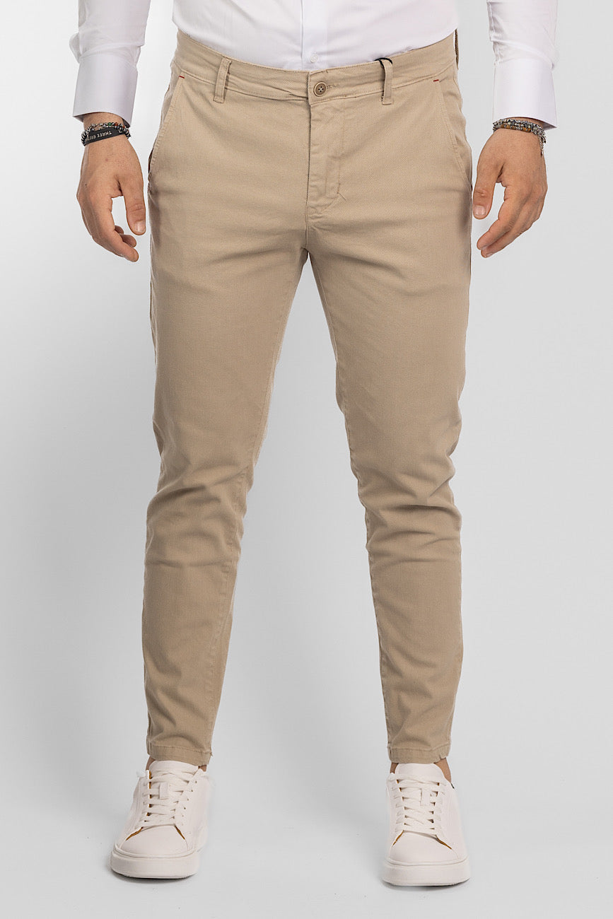 Pantalon capri à chevrons 2 pour 40 € | Beige