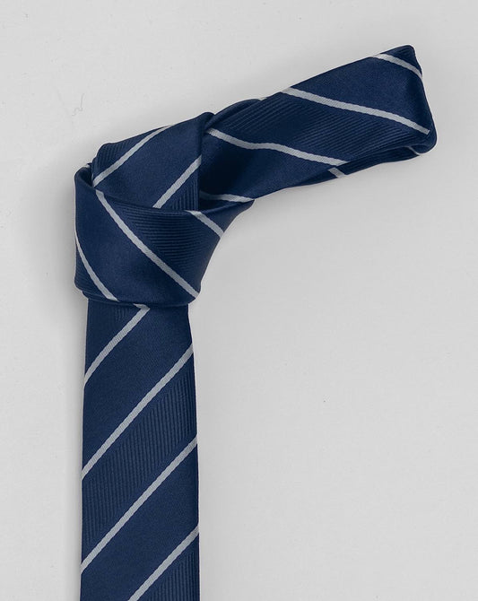 Blue Bow Tie | Silver lines