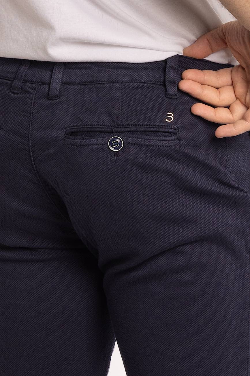 Pantalón capri piqué | Azul 2