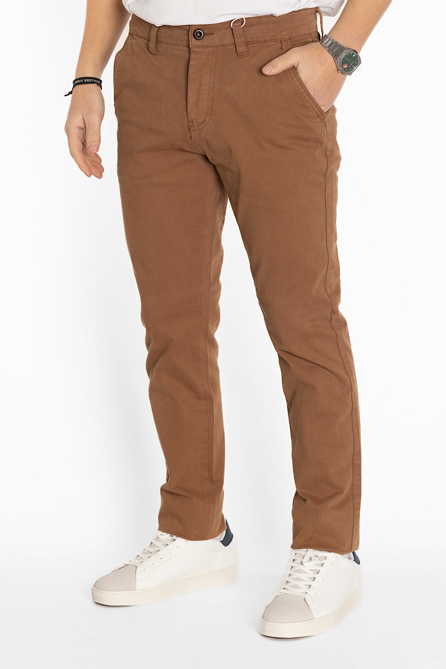 Pantalone Basic Semi Slim 007 | 2 per €40 | Nocciola