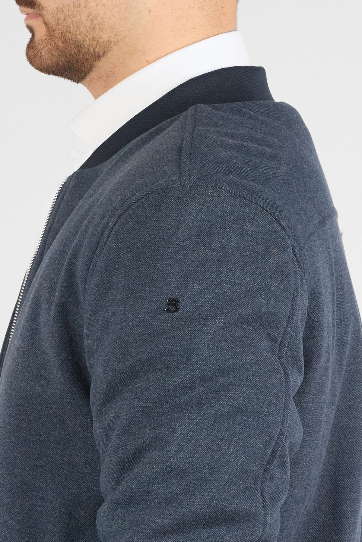 Bomber College Effetto Lana 102 | Blu