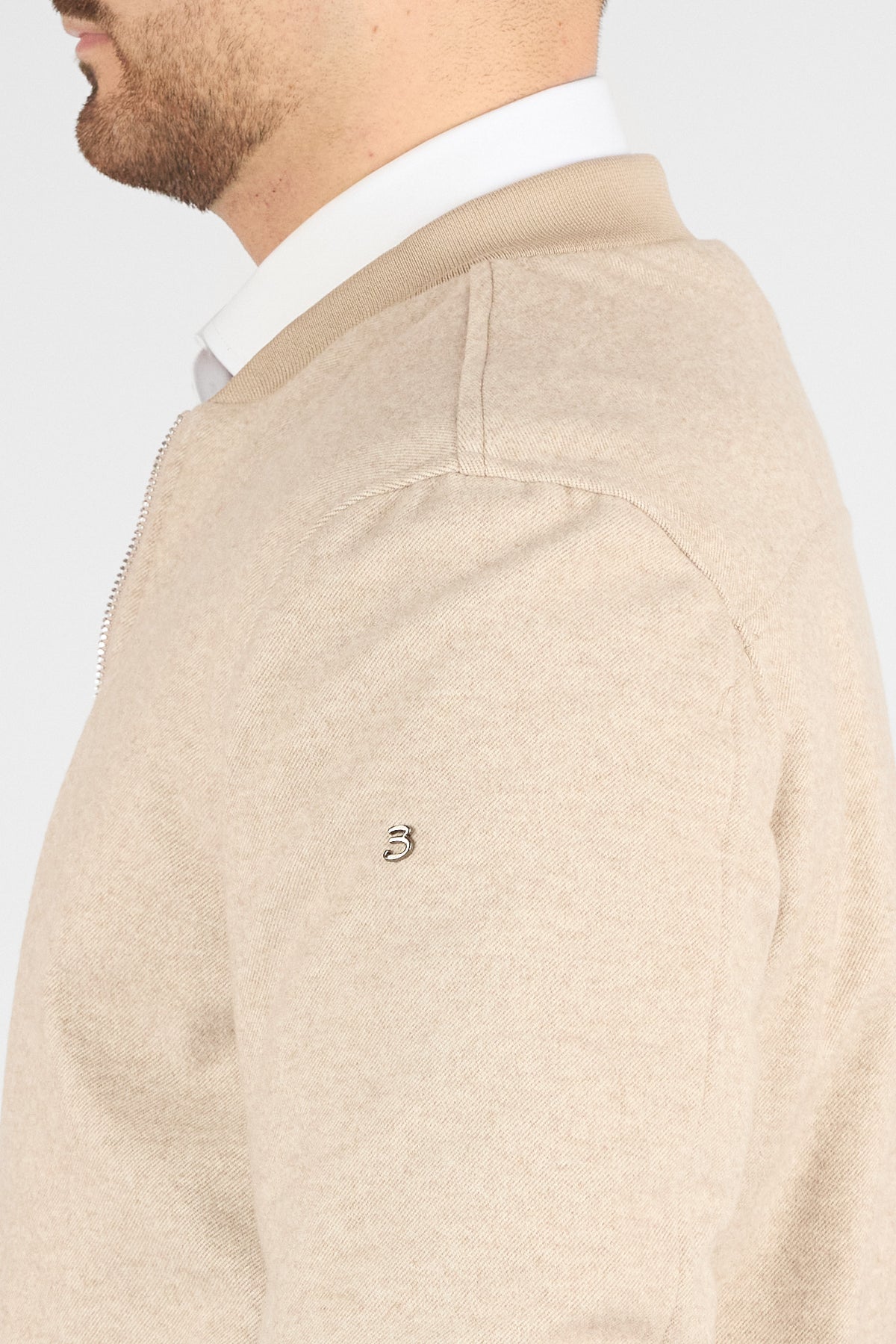 Bomber College Effetto Lana 102 | Beige