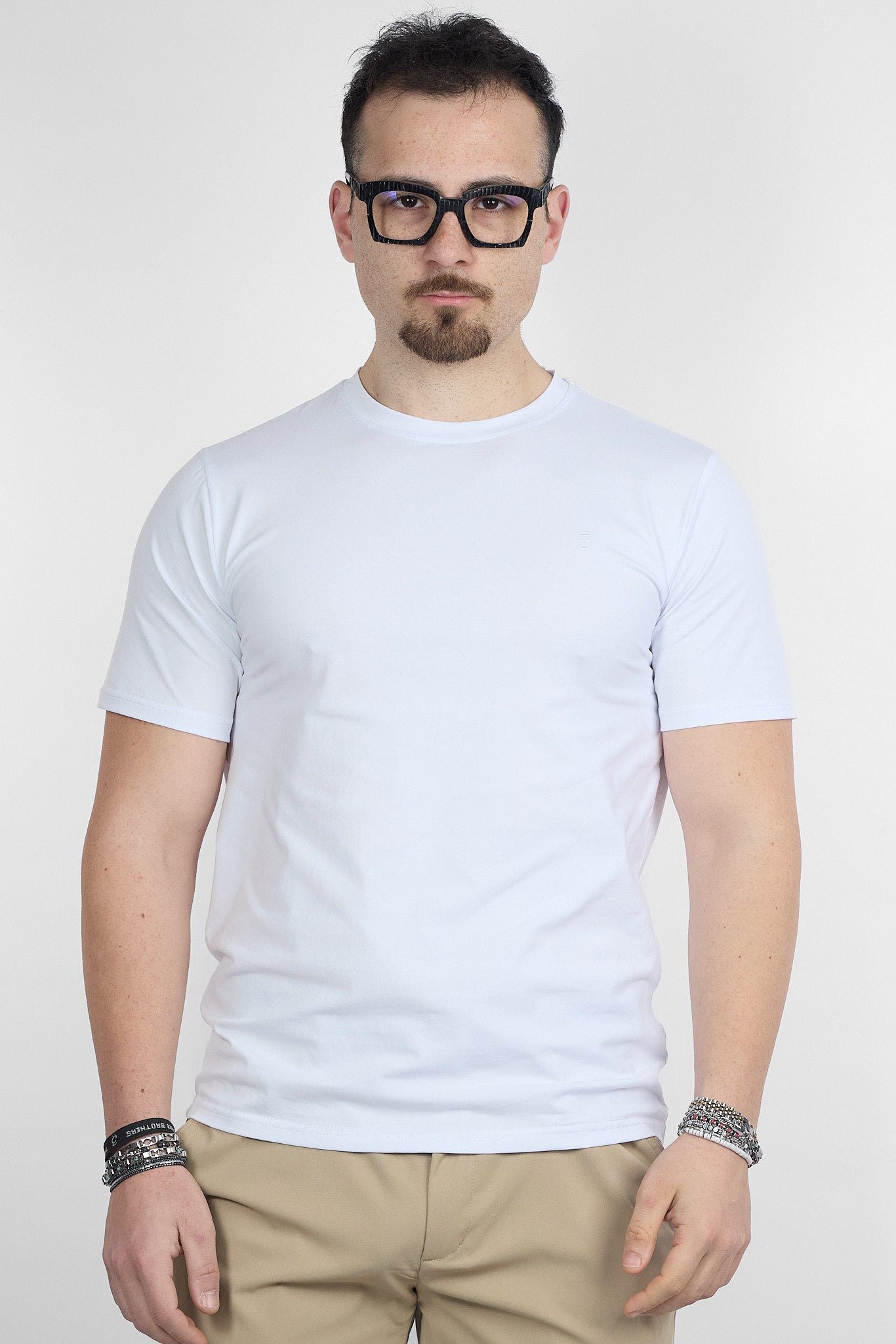 T-Shirt Mezza Manica Basic Ice Cotton 0501 | 2 per €30 | Bianco