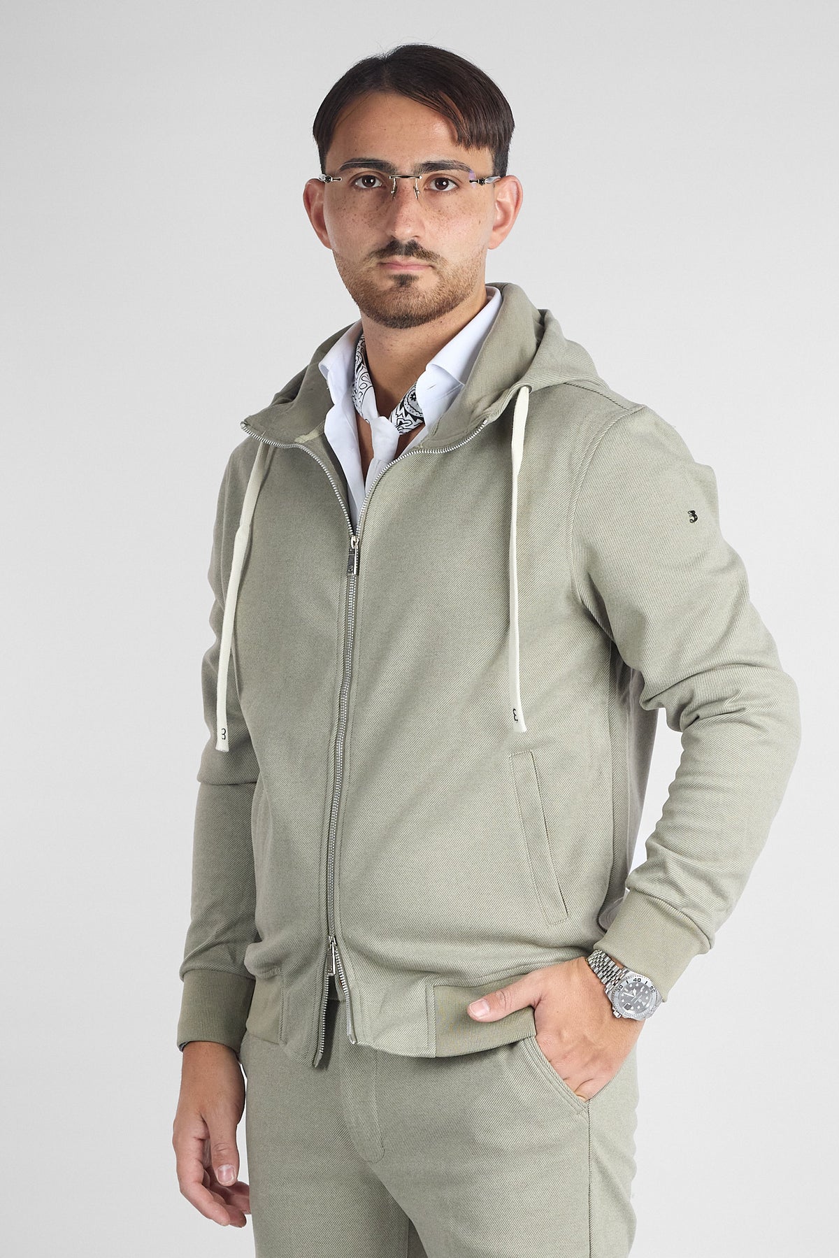 Felpa Effetto Lana FL101 | 2 per €60 | Verde