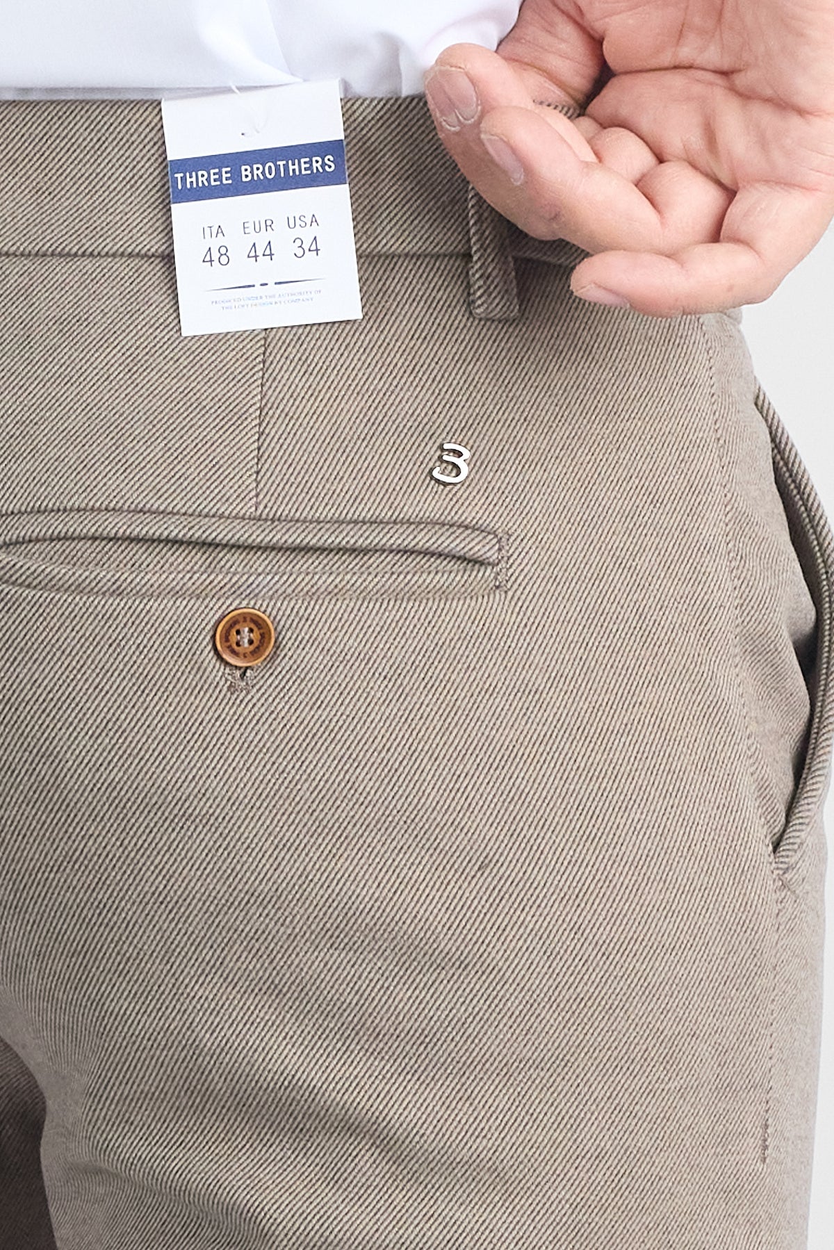 Pantalone Effetto Lana Slim 101P | 2 per €60 | Marrone